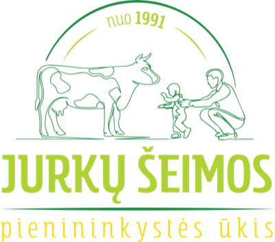 Jurkų šeimos pienininkystės ūkio logotipas – nuo 1991 m.